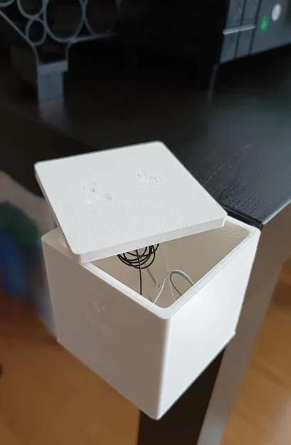 Thùng chứa filament spaghetti với nắp và dán Velcro - Image 1