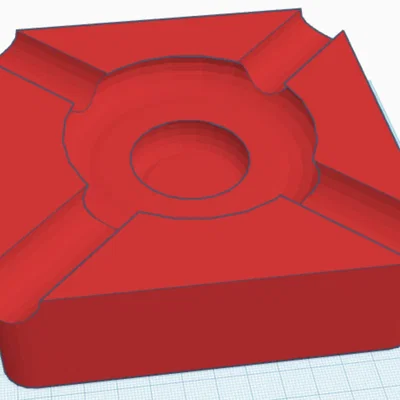 Gạt tàn thuốc lá với giá đỡ cho 4 điếu xì gà