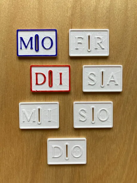 Biển chỉ dẫn ngày trong tuần và số cho dây đeo khẩu trang - Image 4