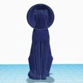 Mô hình mèo phi hành gia phong cách low-poly - Thumbnail 1