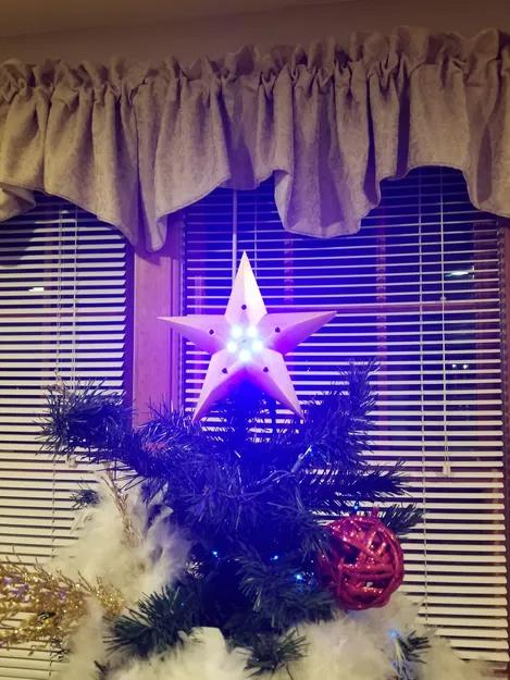 Ngôi sao Giáng sinh với lỗ LED cho cây thông - Image 2