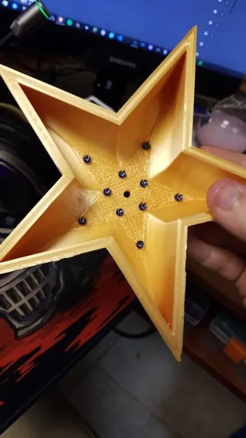 Ngôi sao Giáng sinh với lỗ LED cho cây thông - Image 5
