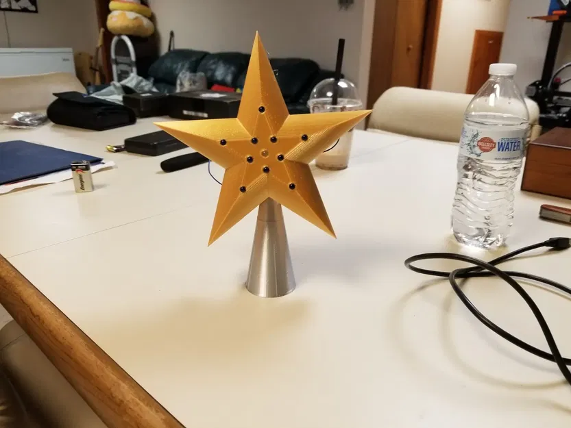 Ngôi sao Giáng sinh với lỗ LED cho cây thông - Image 7