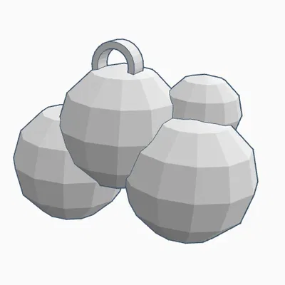 Móc khóa mây lowpoly độc đáo