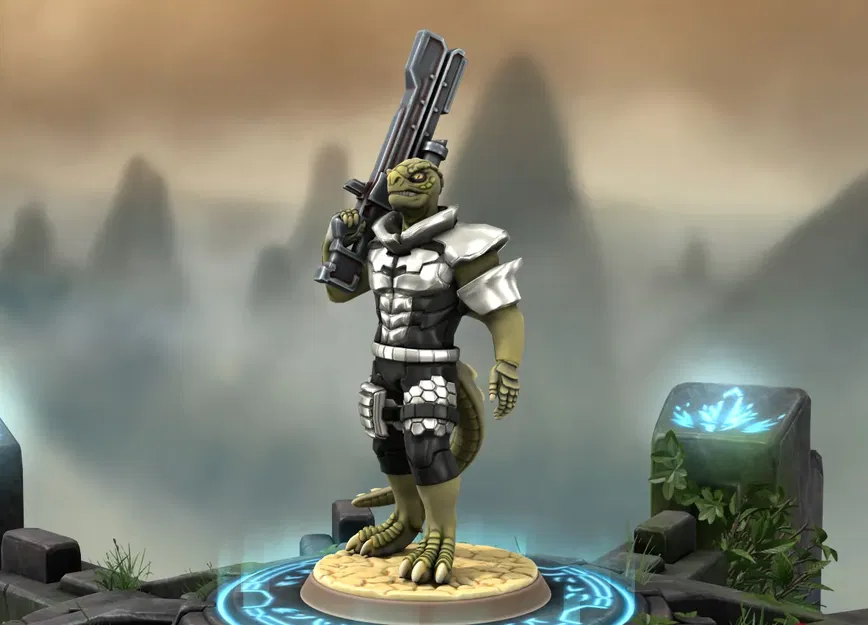 Nhân vật Vesk Grimlockar từ trò chơi Starfinder TTRPG - Image 1