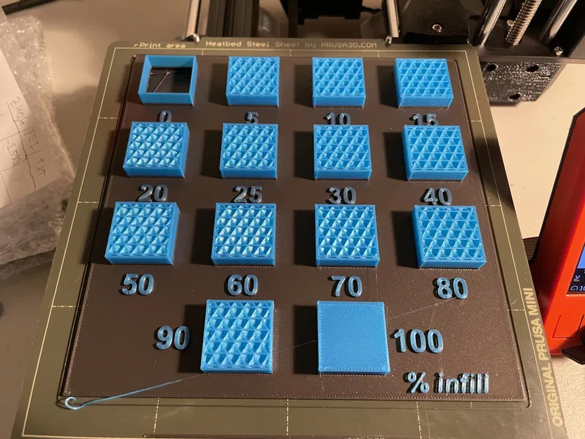 Bảng tham khảo tùy chỉnh phần trăm lấp đầy cho Prusa MINI+ - Image 2