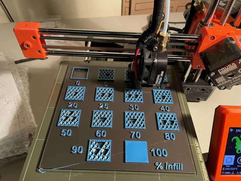 Bảng tham khảo tùy chỉnh phần trăm lấp đầy cho Prusa MINI+ - Image 3
