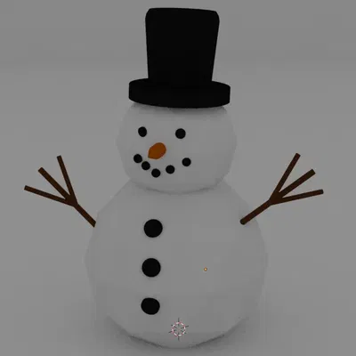 Bonhomme de neige Lowpoly dành cho trang trí nhà cửa