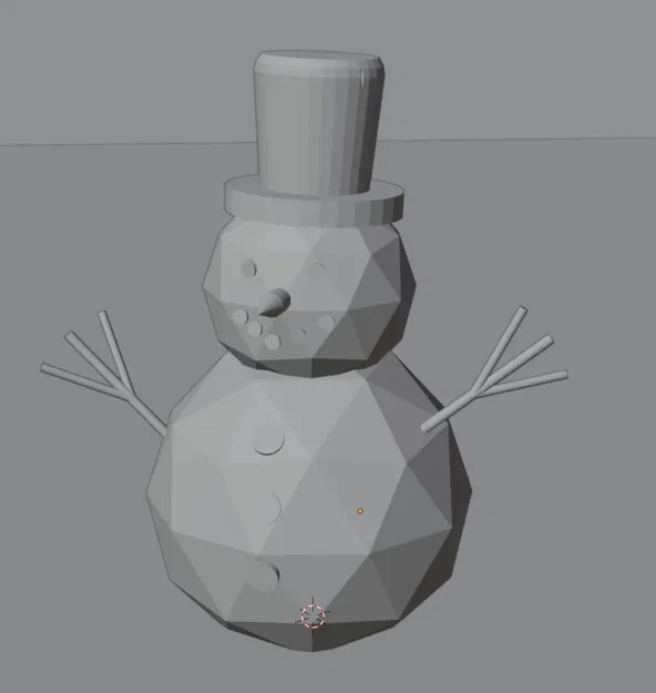 Bonhomme de neige Lowpoly dành cho trang trí nhà cửa - Image 3