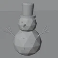 Bonhomme de neige Lowpoly dành cho trang trí nhà cửa - Thumbnail 3