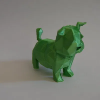 Chó low poly hoặc heo con