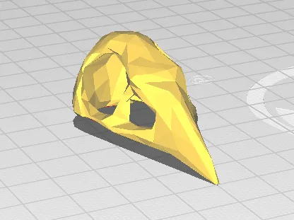 Đầu lâu quạ phong cách low poly - Image 1