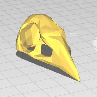 Đầu lâu quạ phong cách low poly