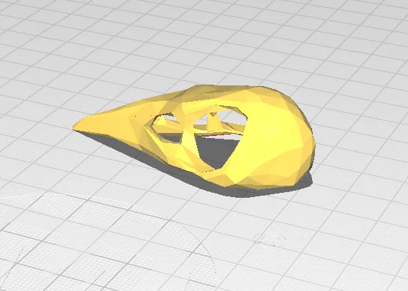 Đầu lâu quạ phong cách low poly - Image 3