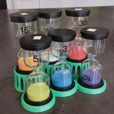 Giá đỡ cho sáu đồng hồ cát giúp trẻ học tập hiệu quả