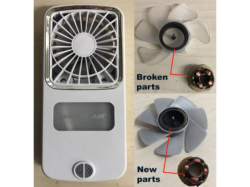Cánh quạt và động cơ thay thế cho quạt cầm tay - ARCTIC AIR - Image 1