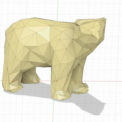 Gấu Bắc Cực Low Poly độc đáo cho cuộc thi thiết kế