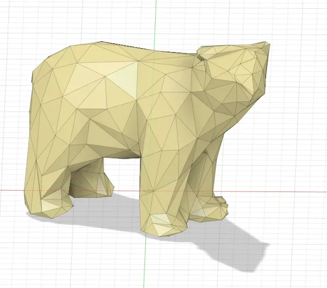 Gấu Bắc Cực Low Poly độc đáo cho cuộc thi thiết kế