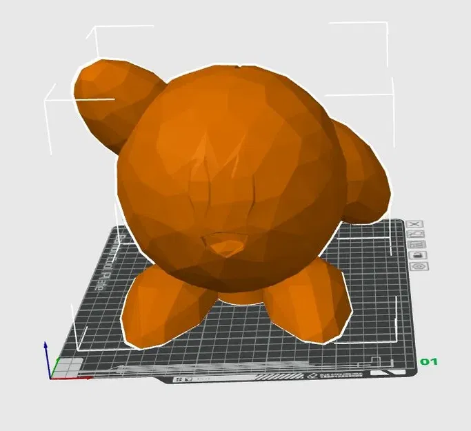 Két sắt heo Kirby phong cách lowpoly - Image 1