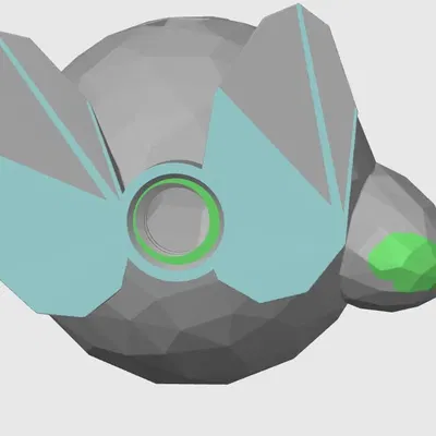 Két sắt heo Kirby phong cách lowpoly