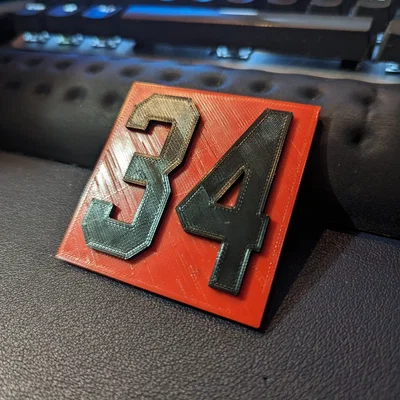 Số áo thể thao 64mm x 64mm làm từ nam châm