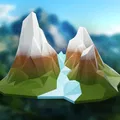 Địa hình núi non phong cách Low Poly - Thumbnail 1