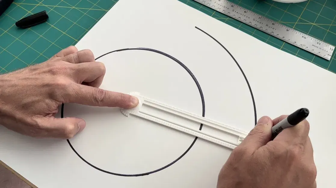 Compass vẽ hình tròn lớn từ 1.25” đến 9.25” - Image 1