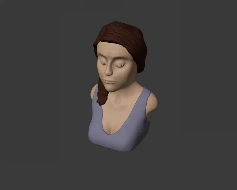 Tượng phụ nữ đơn giản với hỗ trợ cho cằm - Image 3