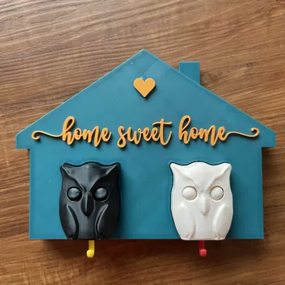 Giá treo chìa khóa hình cú mắt nhấp nháy