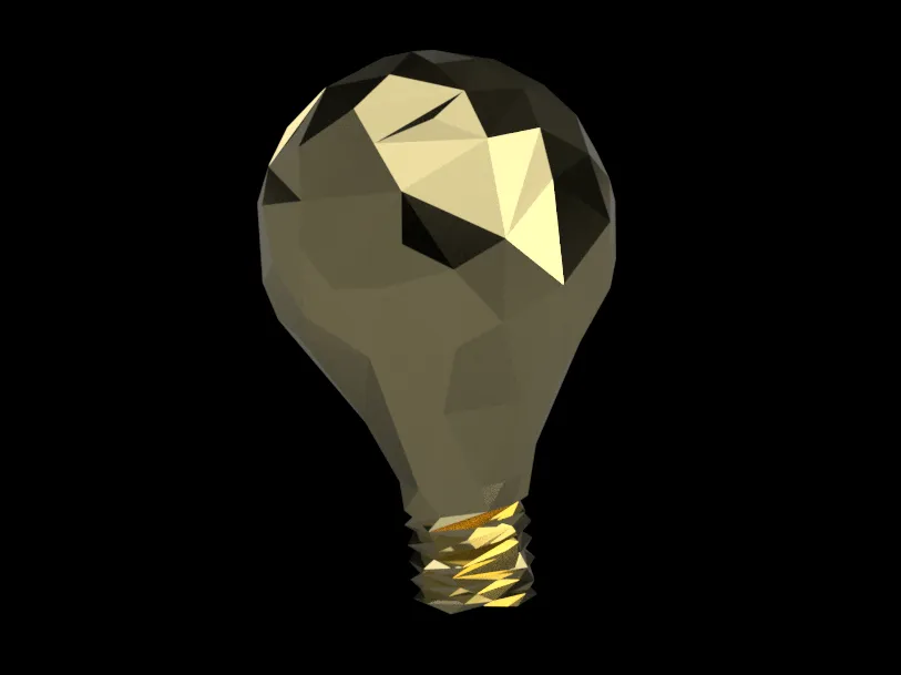 Đèn LED hình bóng đèn phong cách low poly - Image 1