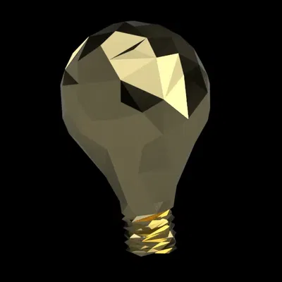 Đèn LED hình bóng đèn phong cách low poly