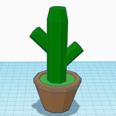 Xương rồng Low Poly dễ in 3D với thiết kế thông minh