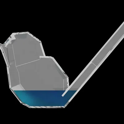 Kèn chim hót kiểu low poly in 3D không cần hỗ trợ