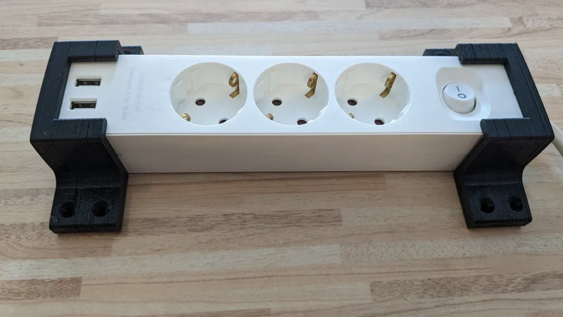 Giá đỡ ổ cắm điện 3 ngả với khe cắm USB và dây cáp - Image 5