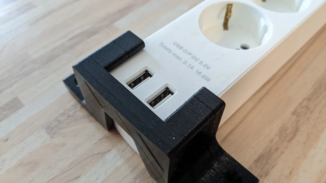 Giá đỡ ổ cắm điện 3 ngả với khe cắm USB và dây cáp - Image 11