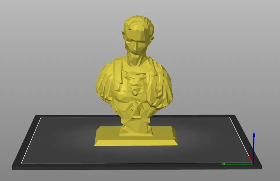 Tượng Julius Caesar phong cách low poly với hỗ trợ tối thiểu - Image 2