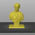 Tượng Julius Caesar phong cách low poly với hỗ trợ tối thiểu - Thumbnail 2