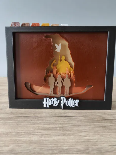 Hộp bóng Harry Potter với nhân vật Harry, Hermione và Ron - Image 2