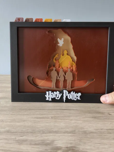 Hộp bóng Harry Potter với nhân vật Harry, Hermione và Ron - Image 4