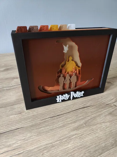 Hộp bóng Harry Potter với nhân vật Harry, Hermione và Ron - Image 19