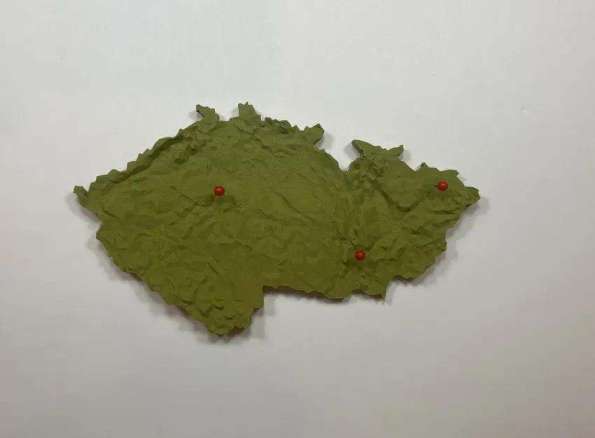 Mô hình bản đồ địa hình Low Poly Cộng hòa Séc - Image 4