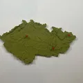 Mô hình bản đồ địa hình Low Poly Cộng hòa Séc - Thumbnail 4