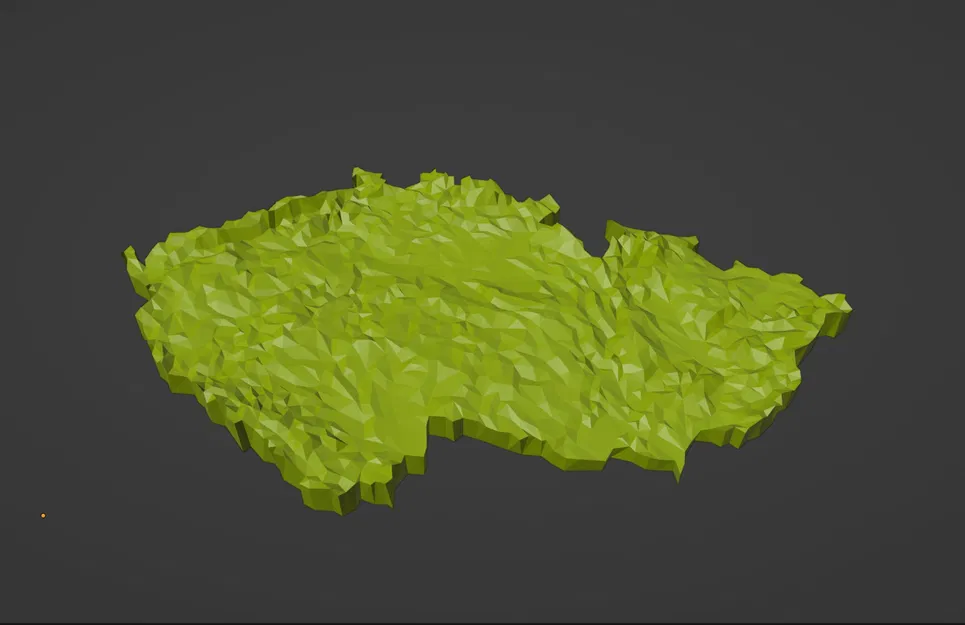 Mô hình bản đồ địa hình Low Poly Cộng hòa Séc - Image 8