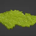 Mô hình bản đồ địa hình Low Poly Cộng hòa Séc - Thumbnail 10