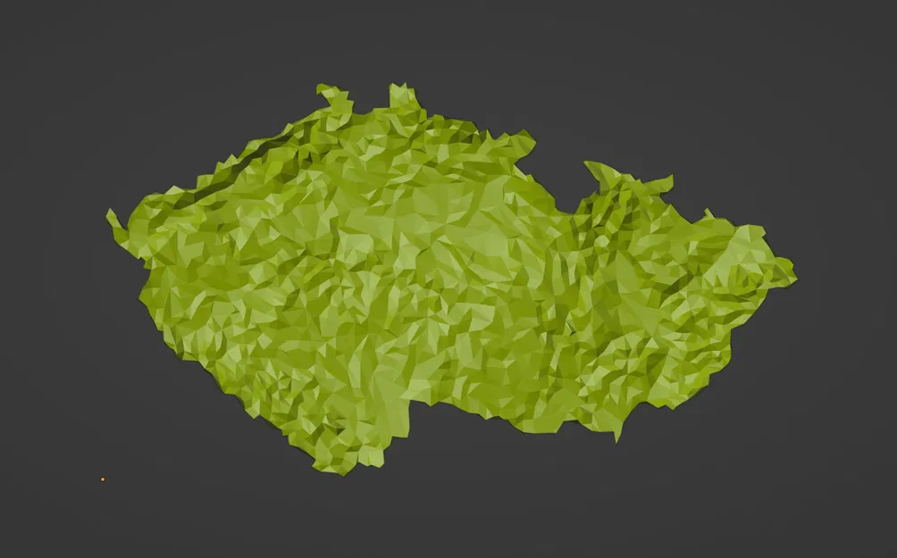 Mô hình bản đồ địa hình Low Poly Cộng hòa Séc - Image 16