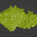 Mô hình bản đồ địa hình Low Poly Cộng hòa Séc - Thumbnail 19