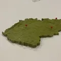 Mô hình bản đồ địa hình Low Poly Cộng hòa Séc - Thumbnail 21