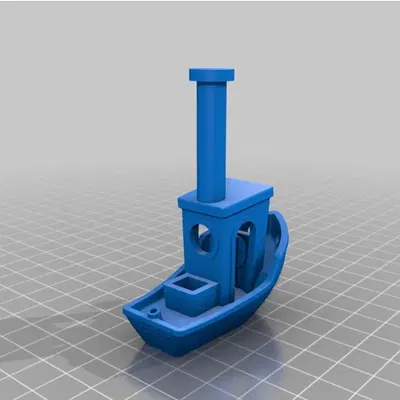 Mô hình thuyền benchy có ống khói cho máy in 3D