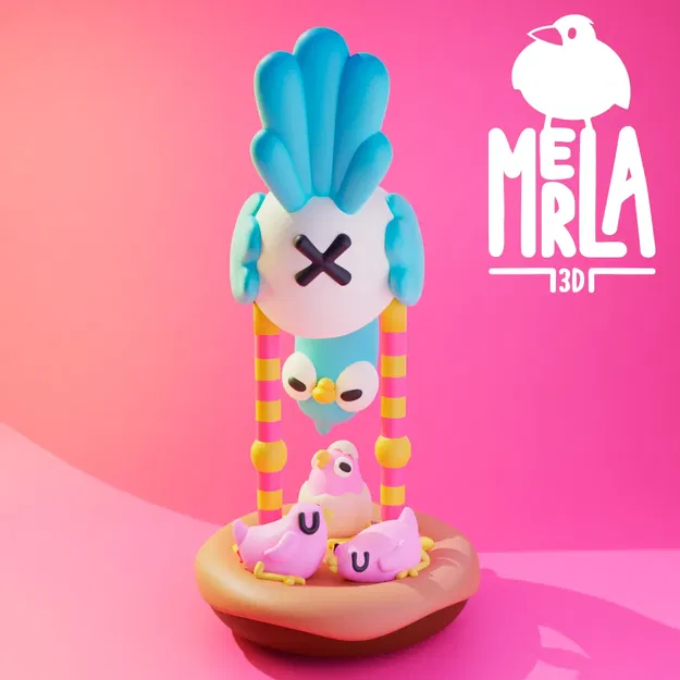 Tổ chim xinh xắn với chú chim con màu xanh - Image 1