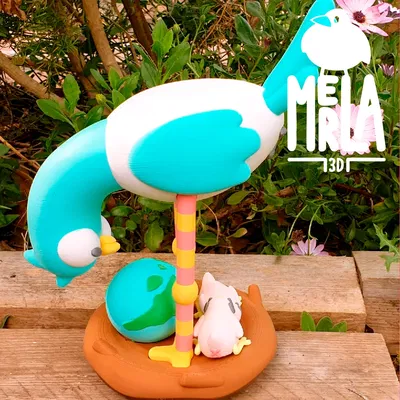 Tổ chim xinh xắn với chú chim con màu xanh